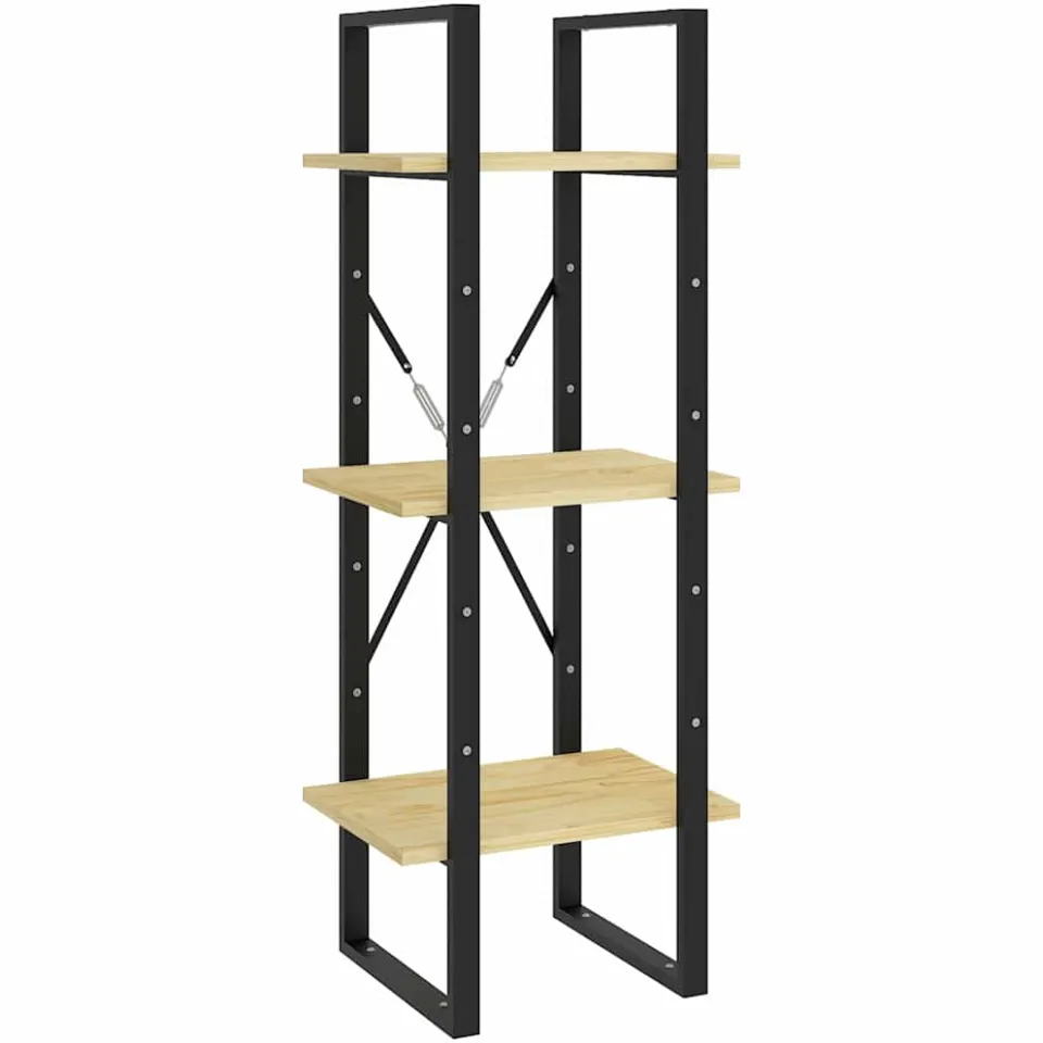 vidaXL Boekenkast met 3 schappen 40x30x105 cm massief grenenhout Bruin