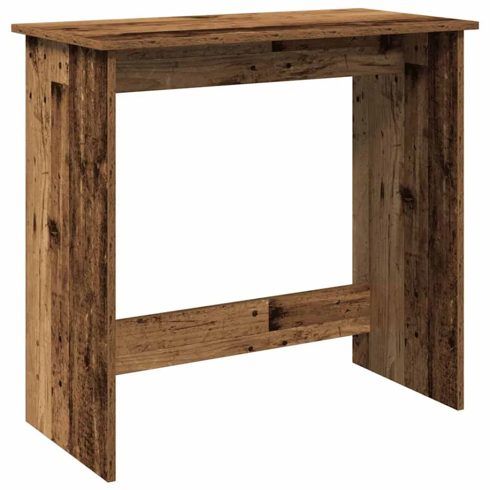 vidaXL Bureau 80x40x75 cm bewerkt hout oud houtkleurig bruin, foto 3