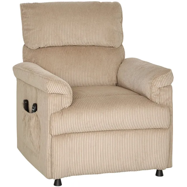 GranMaison Massagestoel - Relaxfauteuil - Zetel - Stof - 1 persoons - Met armleuning - Zeer comfortabel - Elektrisch - Bruin