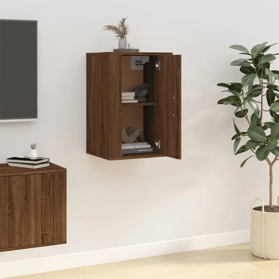 vidaXL Tv-wandmeubel 40x34,5x60 cm bruin eikenkleur, foto 4