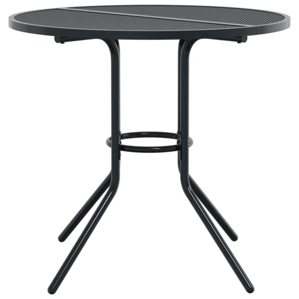 vidaXL Terrastafel rond Ø80x72,5 cm gepoedercoat staal antracietkleur, foto 4