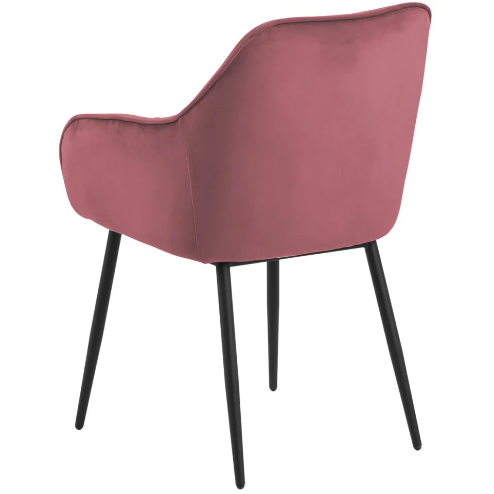 Lisomme Arian velvet eetkamerstoel zachtroze roze, foto 3