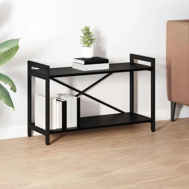 vidaXL Boekenkast 80 x 30 x 50 cm Bewerkt hout Zwart Eiken, foto 2