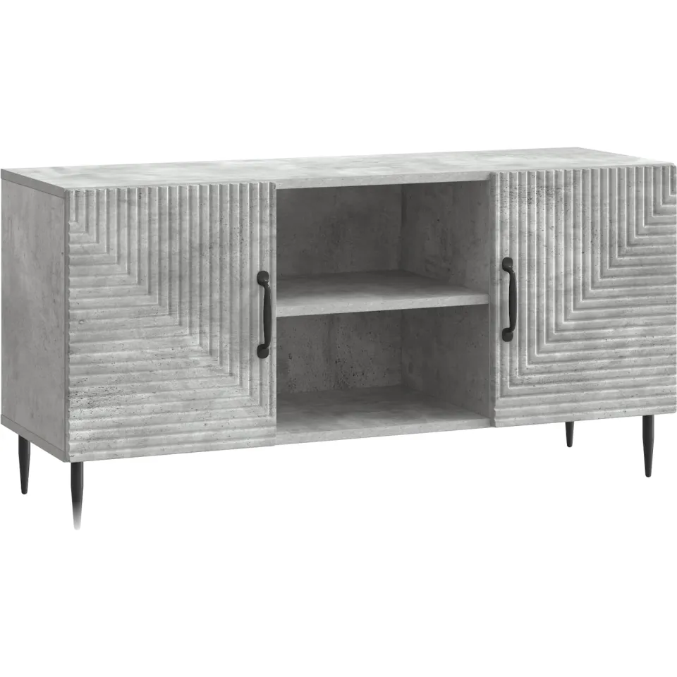 vidaXL Tv-meubel 102 x 34,5 x 50 cm Betongrijs Bewerkt hout grijs, foto 3