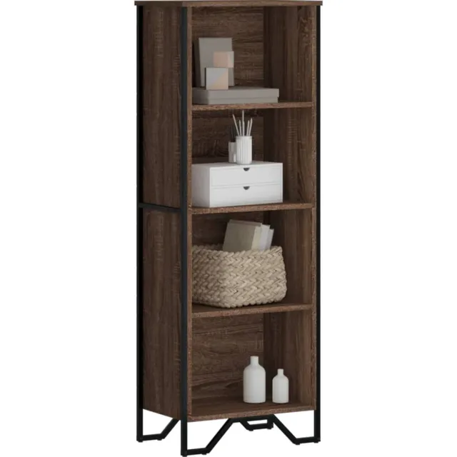 vidaXL Boekenkast 50x31x137,5 cm bewerkt hout bruin eikenkleur