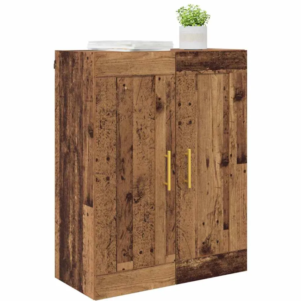 vidaXL Wandkast Oud Hout 69,5 x 34 x 90 cm Bewerkt hout bruin, foto 2
