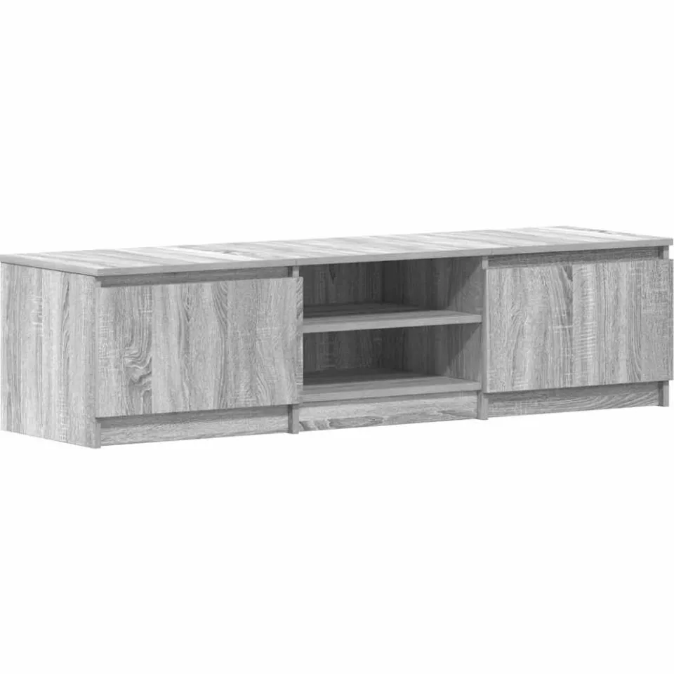 vidaXL Tv-meubel 140x40x35,5 cm bewerkt hout grijs sonoma eikenkleurig