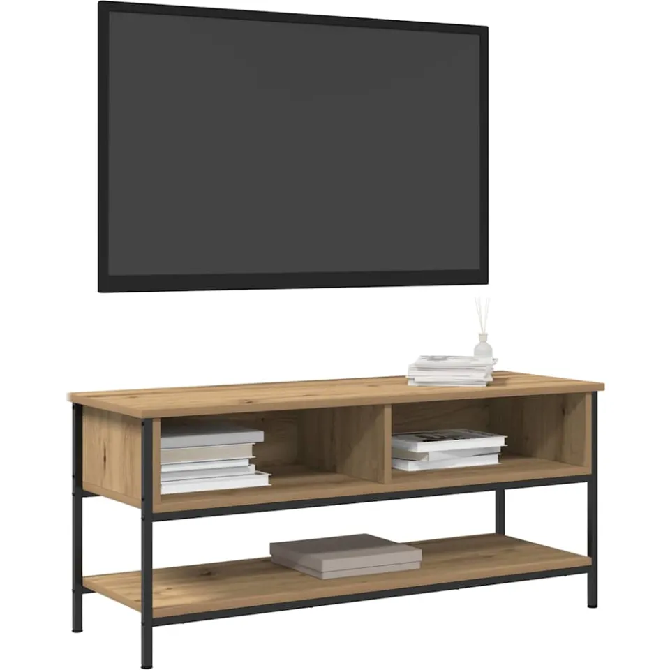 vidaXL Tv-meubelset 100 x 35 x 45 cm Artisan Eiken Bewerkt hout, foto 3