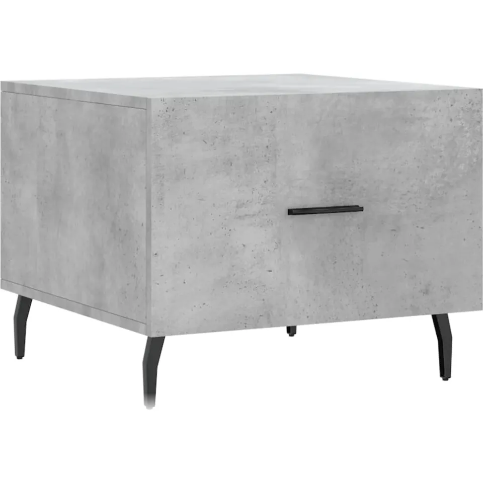 vidaXL Salontafels 2 st 50x50x40 cm bewerkt hout betongrijs grijs, foto 4