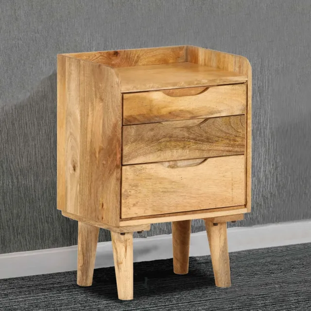 vidaXL Nachtkastje 40x30x59,5 cm massief mangohout bruin, foto 2