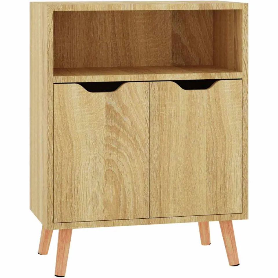 vidaXL Dressoir 60x30x72 cm bewerkt hout sonoma eikenkleurig, foto 3