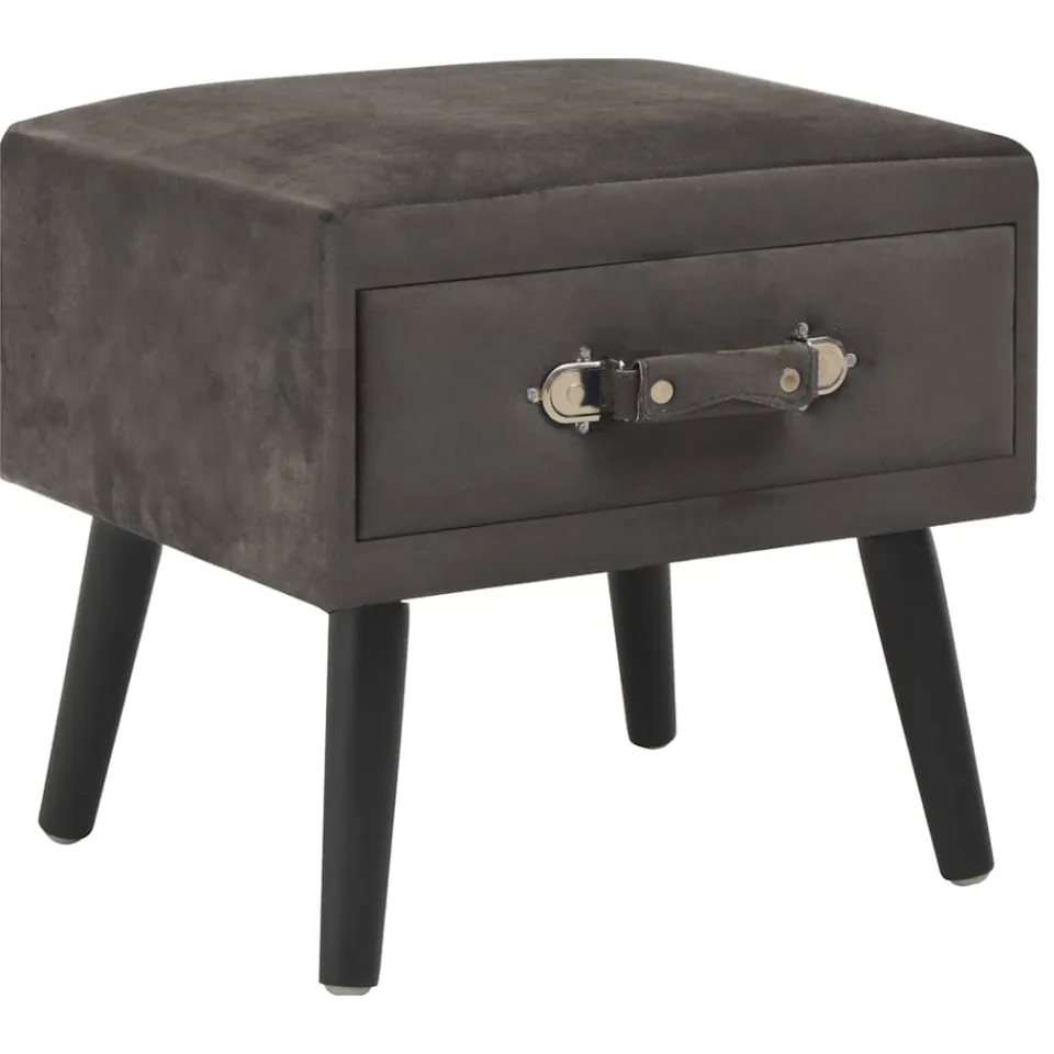 vidaXL Nachtkastjes 2 st 40x35x40 cm fluweel grijs