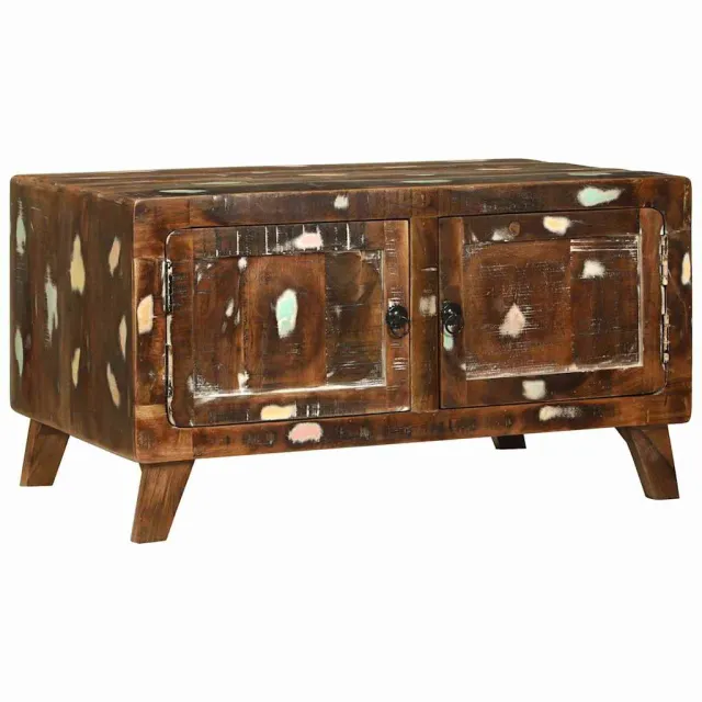 vidaXL Salontafel Multikleur 80 x 54 x 45 cm Massief Gerecycled Hout Meerkleurig