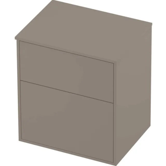 Proline Deck Badmeubelset Voor Grepen Asymmetrisch Kader 60x46x67 cm Clay Beige