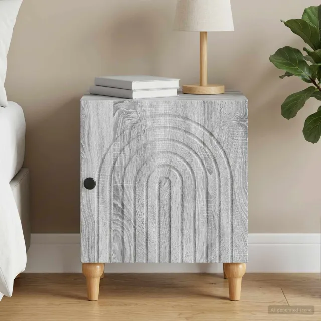 vidaXL Nachtkastje Grijs sonoma 43 x 34,5 x 50 cm Bewerkt hout, foto 2