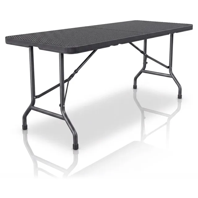 Juskys Tuintafel - opklapbaar - 180 x 74 x 74 cm - zwart