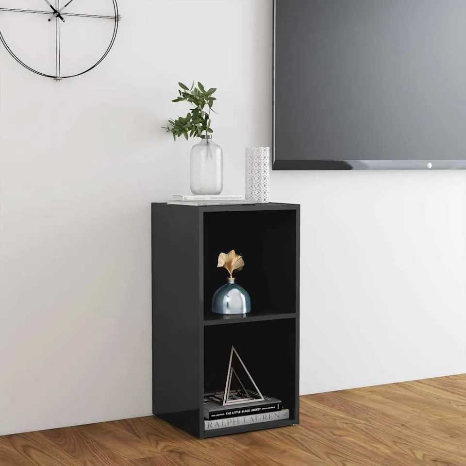 vidaXL Tv-meubel 72x35x36,5 cm bewerkt hout hoogglans grijs, foto 4