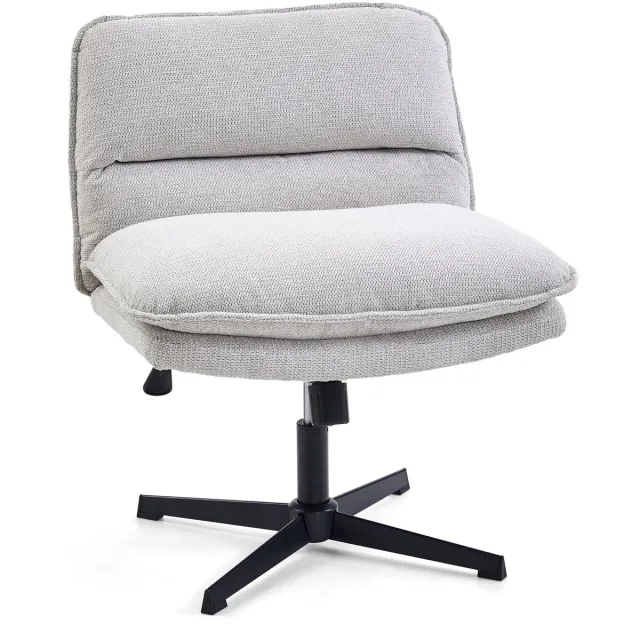 hjh LIVING Draaistoel kruislings zitten / loungestoel Criss Cross 20 stof lichtgrijs hjh LIVING
