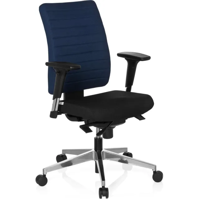 hjh office Pro Tec 350 - Bureaustoel - Zwart / blauw Zwart/Blauw