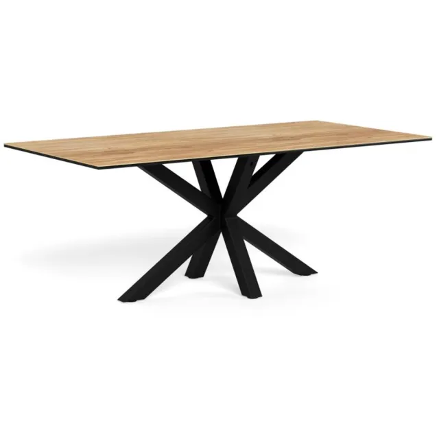 Giga Living Eettafel Luno Keramiek Eiken Zwart 200cm - Giga Living Naturel