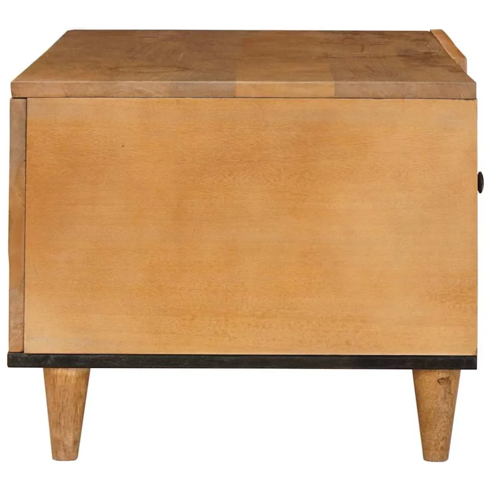 vidaXL Salontafel Licht Bruin 80 x 50 x 40 cm Bewerkt hout, foto 4