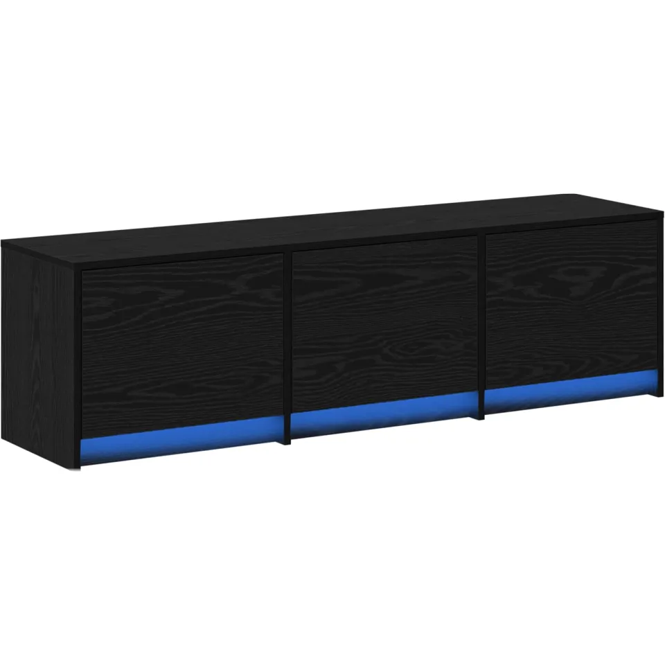 vidaXL TV-kast Zwart Eiken Bewerkt hout, foto 3