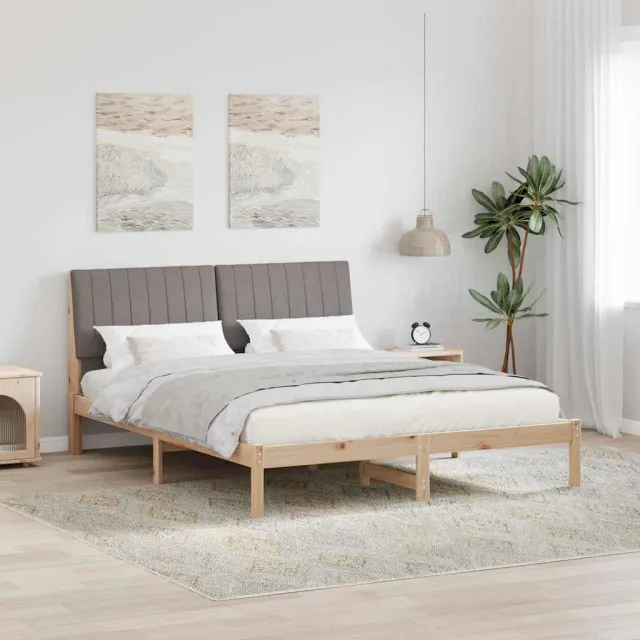 vidaXL Bedframe met hoofdeinde Bruin 160 x 200 cm Massief grenenhout