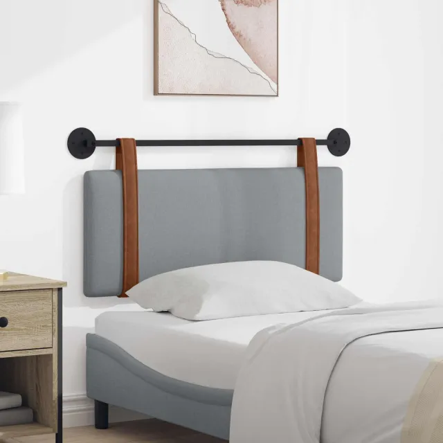 vidaXL Hangend hoofdbord Lichtgrijs Antiek PU