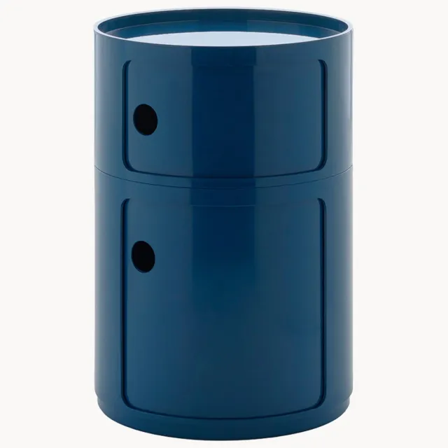 Kartell Design container Componibili, 2 modules, H 62 cm Turquoise