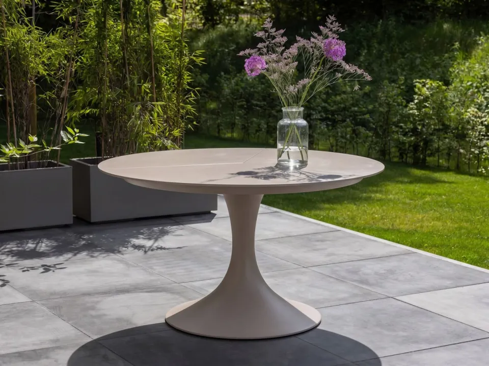 Suns Nova dining tuintafel ø 170cm (h: 75cm) taupe, foto 2