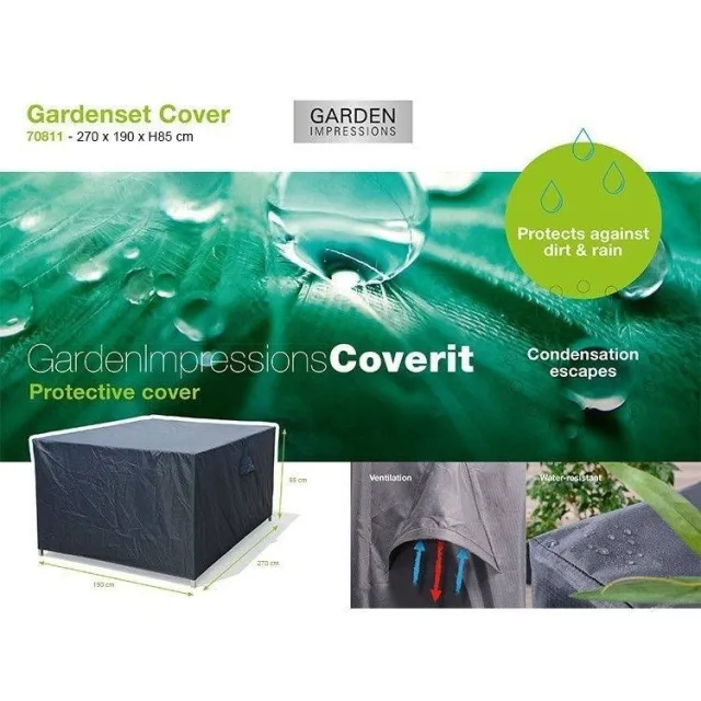 Garden Impressions Coverit tuinset beschermhoes donkergrijs, foto 2