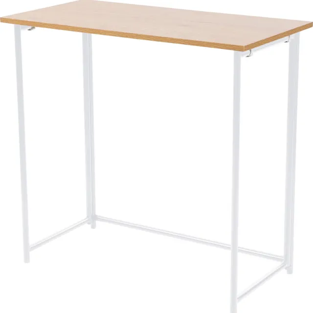 SVITA Opvouwbaar bureau - slank ruimtebesparend multifunctioneel computerbureau 80x40x76cm eikenhout Beige