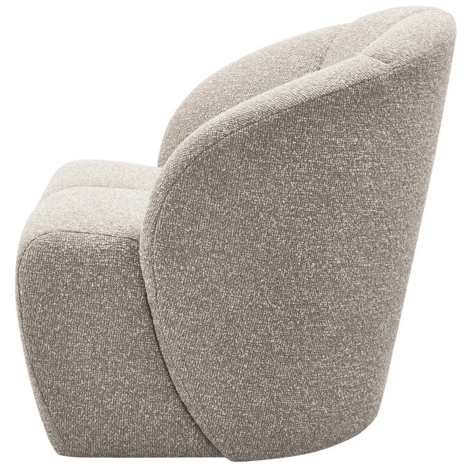 WOOOD Mojo Draaifauteuil - Bouclé - Beige Melange - 75x68x77, foto 2
