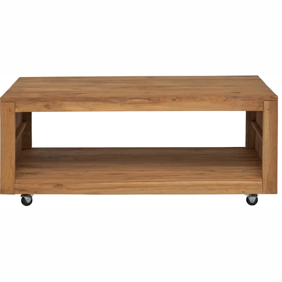vidaXL Salontafel 110x60x40 cm massief teakhout bruin, foto 2