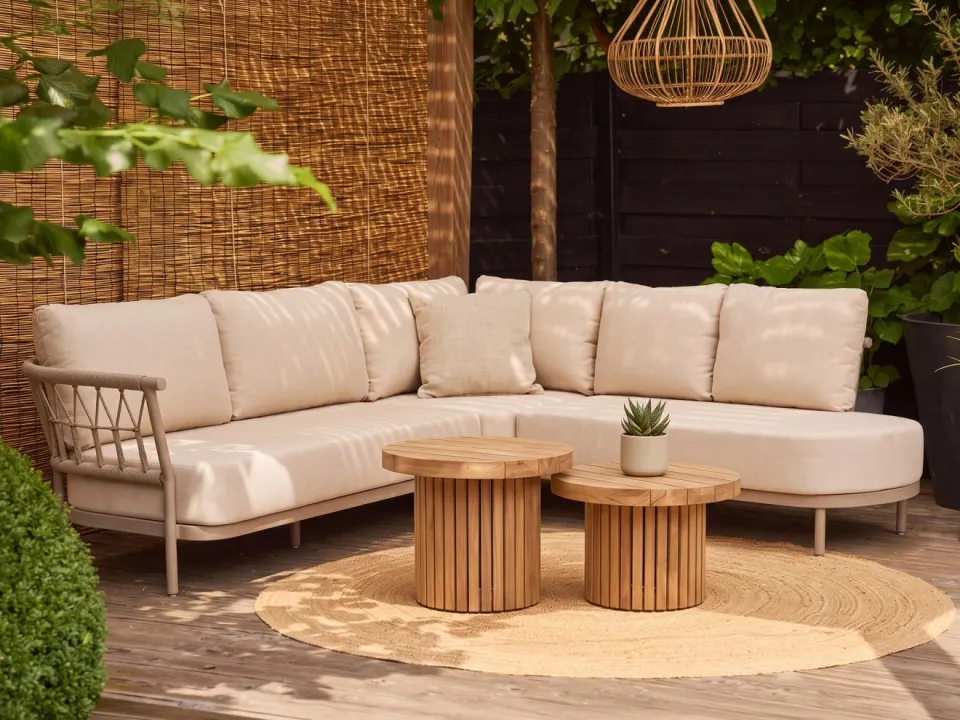Tierra Outdoor Fresca/Marapa hoek loungeset 4-delig links 5-zits bruin, foto 3