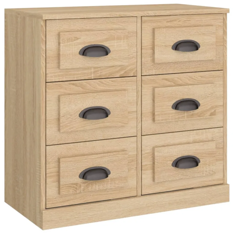 vidaXL Dressoir 70x35,5x67,5 cm bewerkt hout sonoma eikenkleurig Bruin