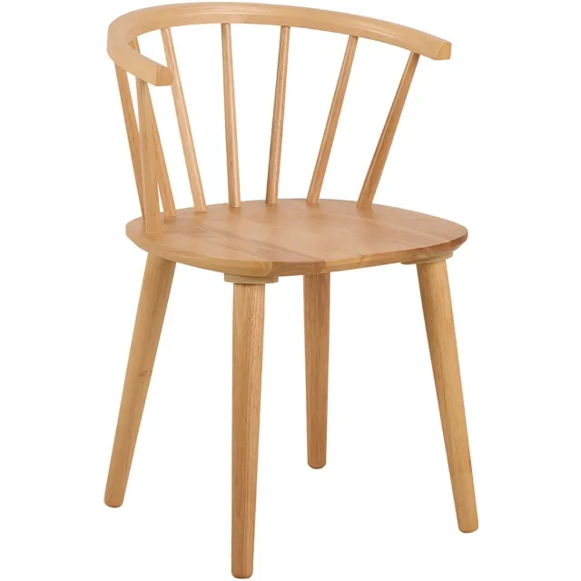 Giga Living Eetkamerstoel Ite Naturel - Naturel - Hout - 51,5x51x75 cm - Set van 2