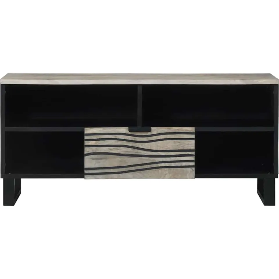 vidaXL TV Eenheden 100 x 33 x 46 cm Wit Bewerkt hout, foto 2