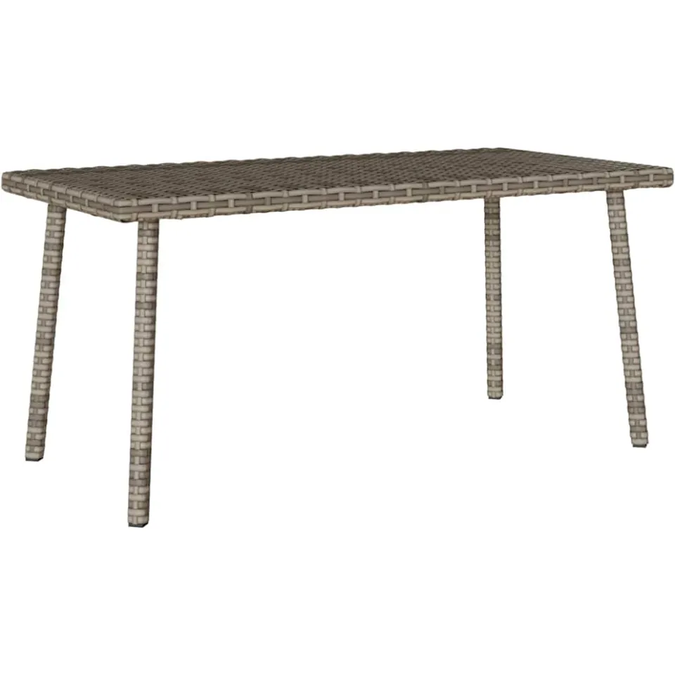 vidaXL Tuin salontafel rechthoekig 80x40x37 cm poly rattan grijs