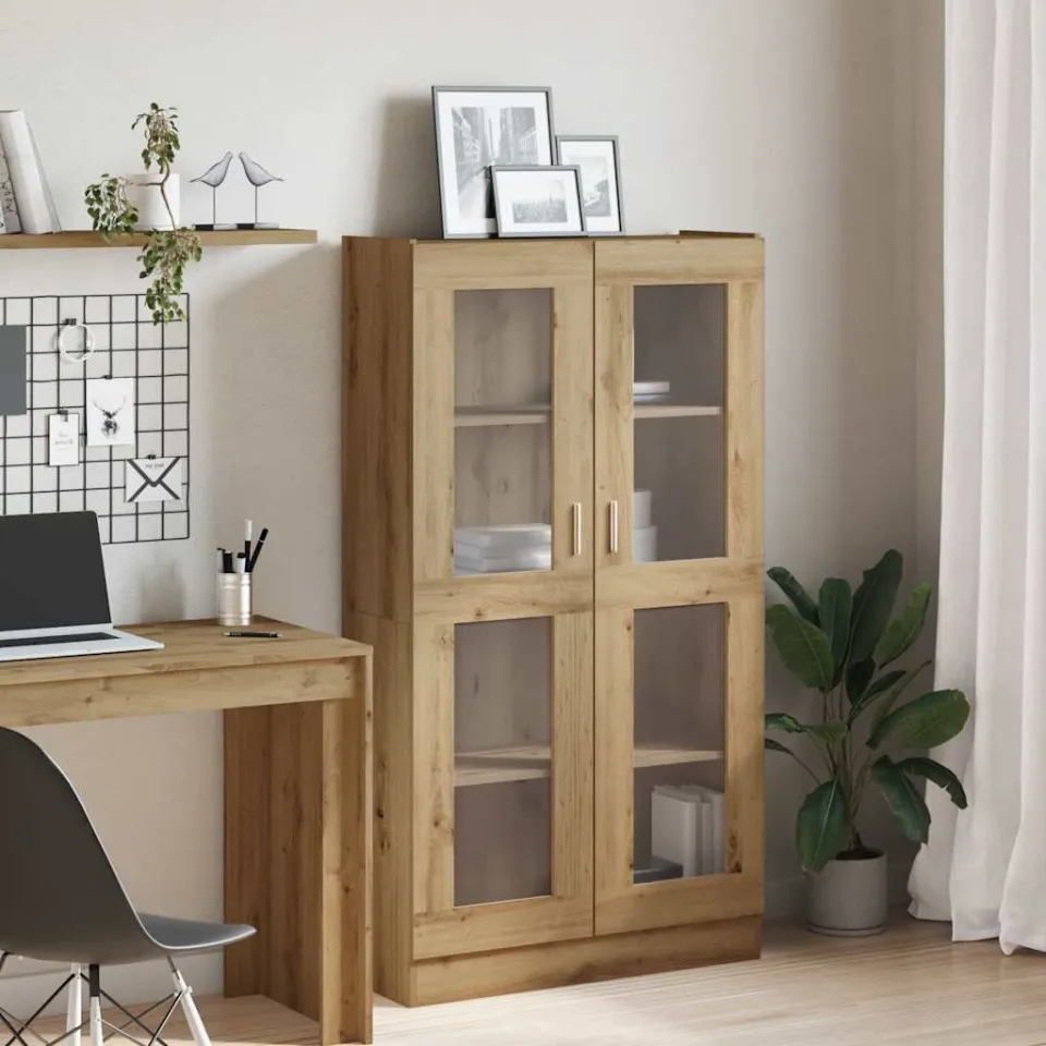 vidaXL Dressoir Artisan Eikenhout 82,5x30,5x150 cm Bewerkt Hout, foto 2
