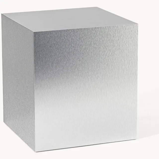 Westwing Collection Bijzettafel Lesley met metaallook Zilverkleurig