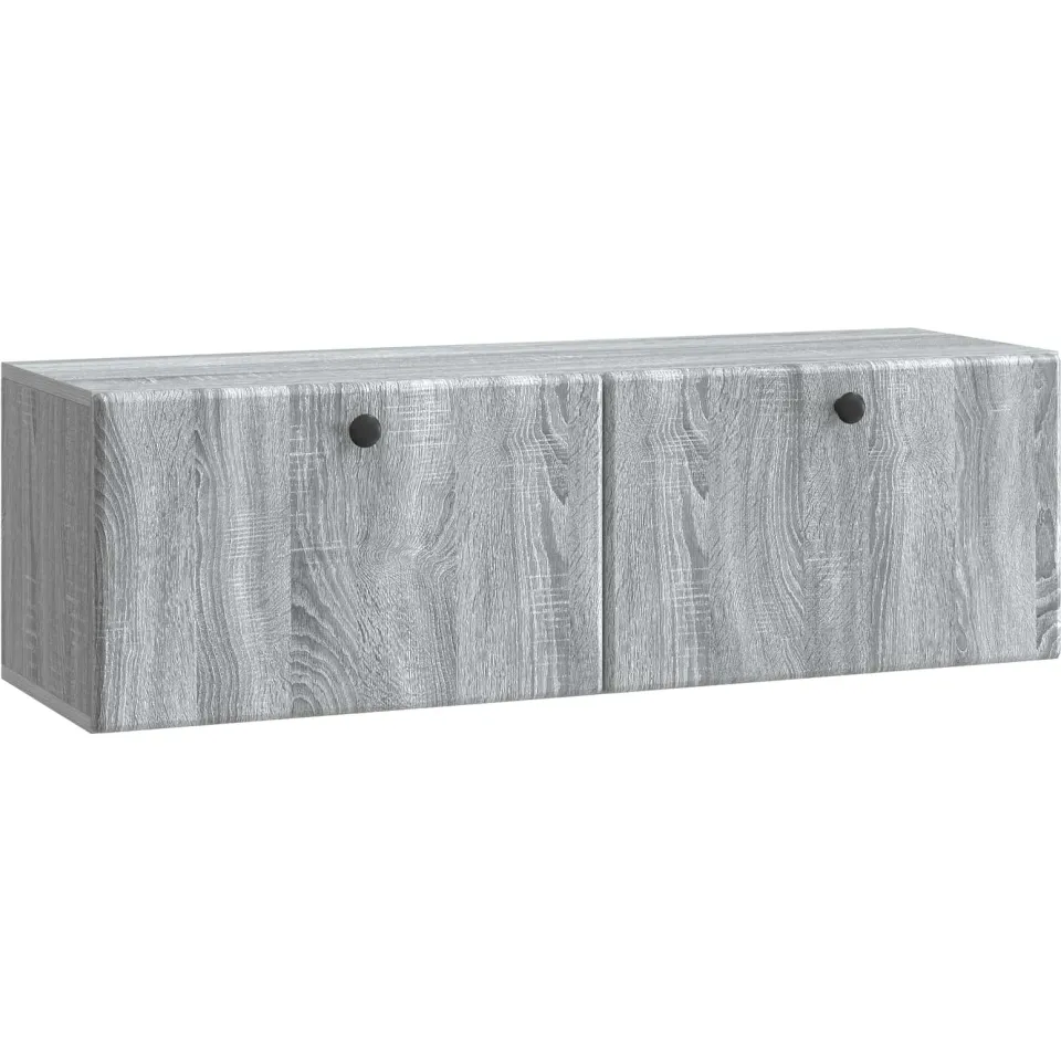 vidaXL Wandbeugel TV-kast 98 x 31 x 30 cm Grijs Sonoma Bewerkt hout