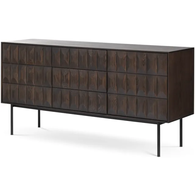 Olivine Vanja houten sideboard donkerbruin - 160 x 45 cm