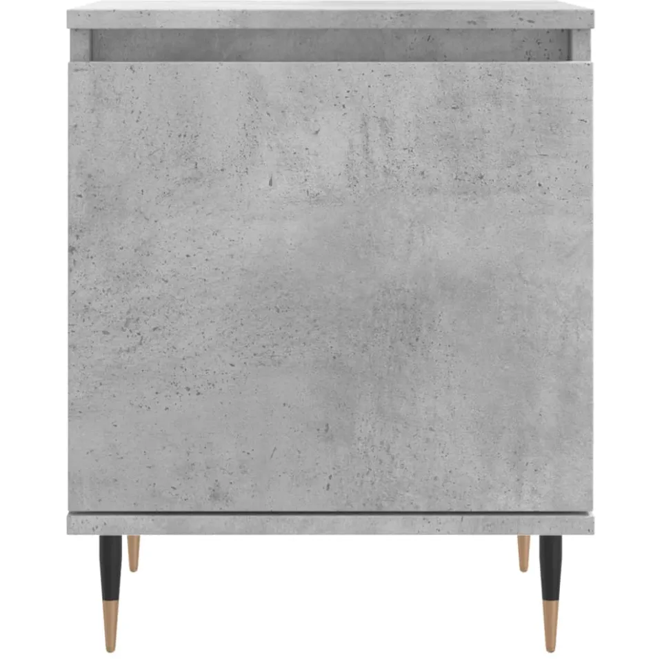 vidaXL Nachtkastjes 2 st 40x30x50 cm bewerkt hout betongrijs grijs, foto 2