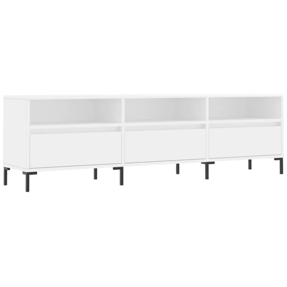 vidaXL Tv-meubel 150x30x44,5 cm bewerkt hout wit, foto 3
