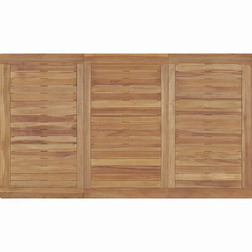 vidaXL Tuintafel 140x80x77 cm massief teakhout bruin, foto 4