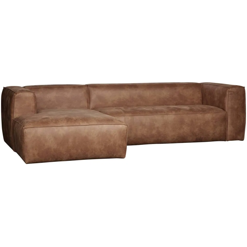 WOOOD Bean Hoekbank Links - Ribstof - Naturel - 73x305x96, foto 3