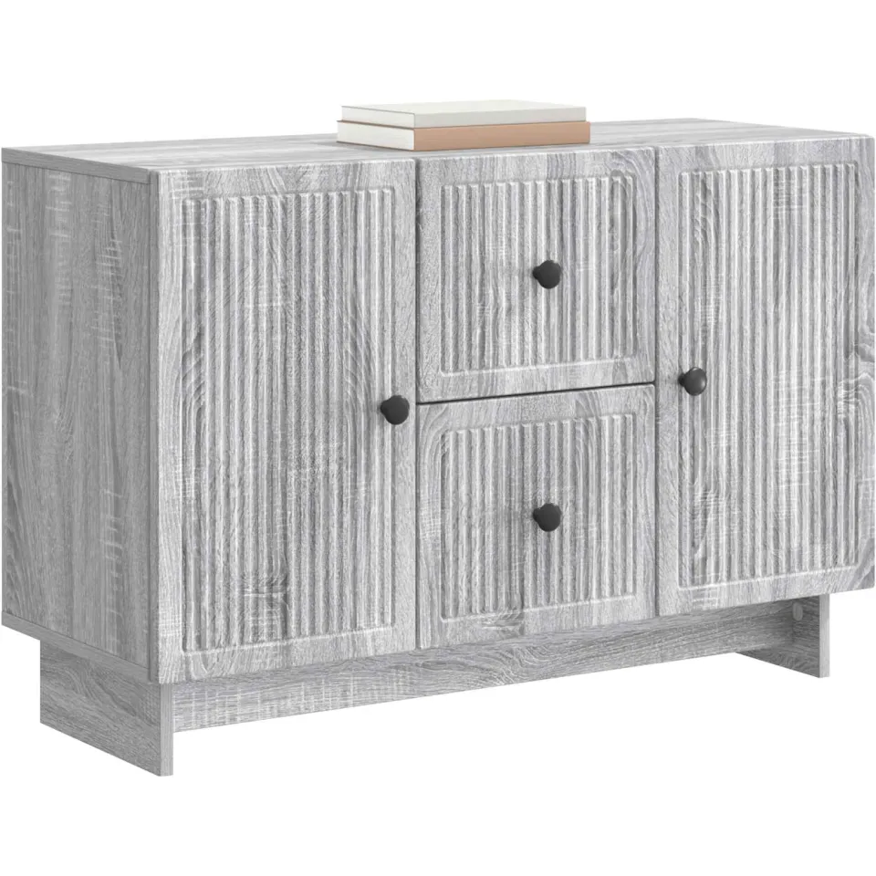vidaXL Dressoir met lade Grijs sonoma 89 x 34,5 x 60 cm Bewerkt hout