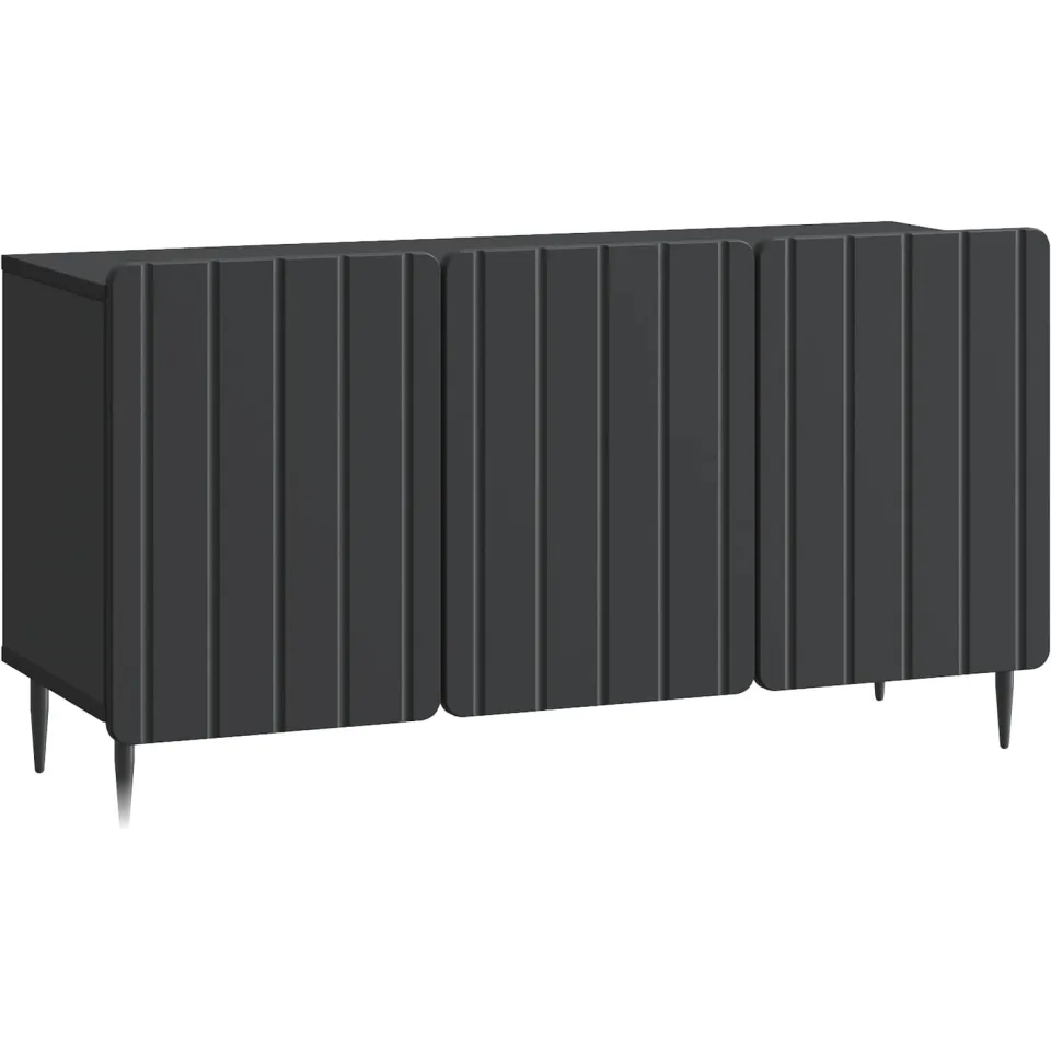 vidaXL TV-kast 99 x 34,5 x 52 cm Zwart Bewerkt hout, foto 3