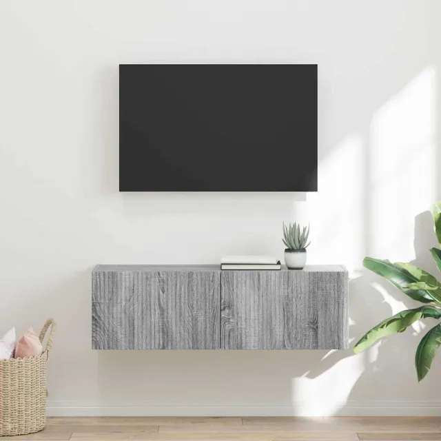 vidaXL TV Wandkast 98 x 31 x 29,5 cm Grijs Sonoma Bewerkt hout, foto 2